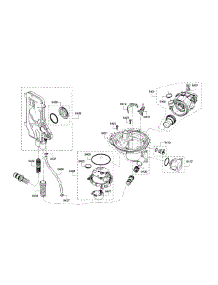 Pump parts for Bosch Dishwasher SHE65T56UC/02 from AppliancePartsPros.com