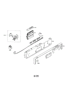 Fascia Panel parts for Bosch Dishwasher SHX36L05UC/18 from AppliancePartsPros.com