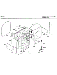 Frame parts for Bosch Dishwasher SHX46A05UC/35 from AppliancePartsPros.com