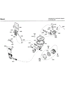 Pump parts for Bosch Dishwasher SHX46A05UC/35 from AppliancePartsPros.com