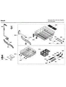 Rack parts for Bosch Dishwasher SHX46A05UC/35 from AppliancePartsPros.com