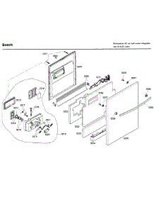 Door parts for Bosch Dishwasher SHX46A05UC/43 from AppliancePartsPros.com