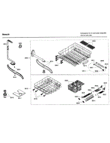 Rack parts for Bosch Dishwasher SHX46A05UC/43 from AppliancePartsPros.com