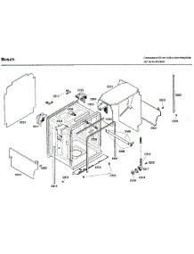 Frame parts for Bosch Dishwasher SHX46A05UC/38 from AppliancePartsPros.com
