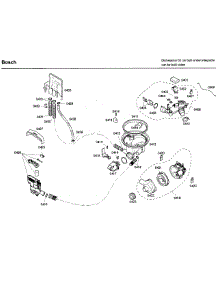 Pump parts for Bosch Dishwasher SHX46A05UC/38 from AppliancePartsPros.com