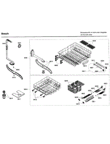 Rack parts for Bosch Dishwasher SHX46A05UC/38 from AppliancePartsPros.com