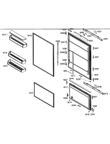 Doors Assembly parts for Bosch Refrigerator B36IB70NSP/12 from AppliancePartsPros.com