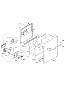 Door Assembly parts for Bosch Dishwasher SHX65P06UC/63 from AppliancePartsPros.com