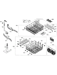Baskets parts for Bosch Dishwasher SHX65P06UC/63 from AppliancePartsPros.com