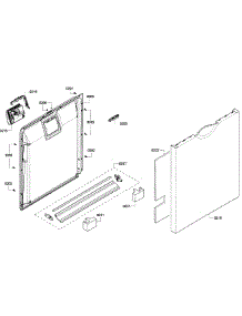 Door Assembly parts for Bosch Dishwasher SHE6AF02UC/03 from AppliancePartsPros.com