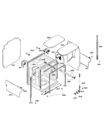 Cabinet Parts parts for Bosch Dishwasher SHE68M05UC/47 from AppliancePartsPros.com