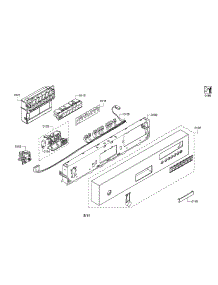 Fascia Panel  /  Control Module parts for Bosch Dishwasher S35KMK35UC/64 from AppliancePartsPros.com