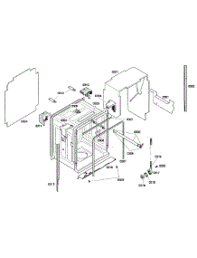 Cabinet parts for Bosch Dishwasher SHE65P02UC/53 from AppliancePartsPros.com
