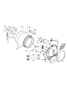 Drum Assembly parts for Bosch Dryer WTMC352BUC/05 from AppliancePartsPros.com