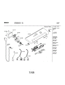 Fascia Panel parts for Bosch Dryer WTMC6300US/01 from AppliancePartsPros.com