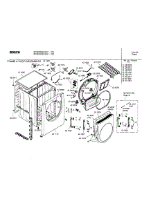 Frame And Door Assemblies parts for Bosch Dryer WTMC6300US/01 from AppliancePartsPros.com