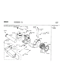 Heater And Motor Assemblies parts for Bosch Dryer WTMC6300US/01 from AppliancePartsPros.com