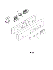 Fascia Panel parts for Bosch Dishwasher SHU3002UC/06 from AppliancePartsPros.com