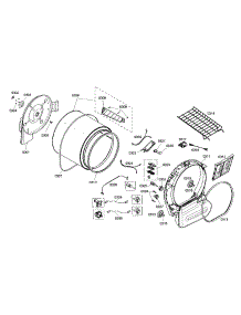 Drum Assembly parts for Bosch Dryer WTMC552SUC/02 from AppliancePartsPros.com
