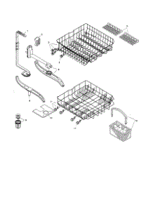 Racks parts for Bosch Dishwasher SHU3002UC/06 from AppliancePartsPros.com