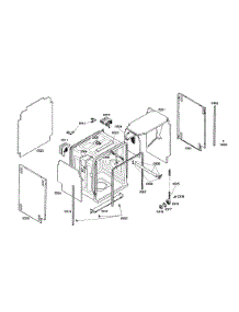 Body parts for Bosch Dishwasher S35KMK17UC/27 from AppliancePartsPros.com