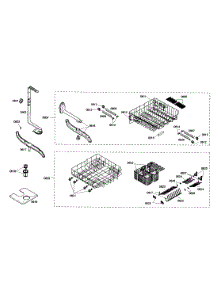 Racks  /  Spray Arm parts for Bosch Dishwasher S35KMK17UC/27 from AppliancePartsPros.com
