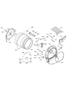 Drum Assembly parts for Bosch Dryer WTVC833PUS/09 from AppliancePartsPros.com
