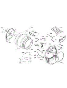 Drum Assembly parts for Bosch Dryer WTVC853PUC/09 from AppliancePartsPros.com