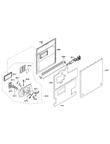 Door Assembly parts for Bosch Dishwasher SHV65P03UC/53 from AppliancePartsPros.com