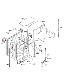 Cabinet parts for Bosch Dishwasher SHV65P03UC/53 from AppliancePartsPros.com