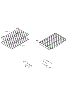 Shelfs parts for Bosch Range HES7282U/07 from AppliancePartsPros.com