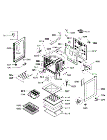 Oven Assembly parts for Bosch Range HES3023U/03 from AppliancePartsPros.com
