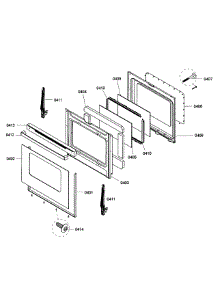 Door Assembly parts for Bosch Range HES3023U/03 from AppliancePartsPros.com