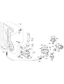 Pump parts for Bosch Dishwasher SGE63E06UC/98 from AppliancePartsPros.com