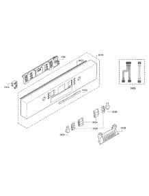 Control Panel parts for Bosch Dishwasher SGE63E06UC/A3 from AppliancePartsPros.com