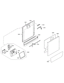 Door parts for Bosch Dishwasher SGE63E06UC/A3 from AppliancePartsPros.com