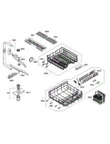 Rack parts for Bosch Dishwasher SGE63E06UC/A3 from AppliancePartsPros.com