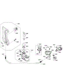Pump parts for Bosch Dishwasher SPX5ES55UC/26 from AppliancePartsPros.com