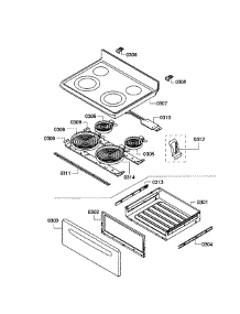 Drawer  /  Top Assembly parts for Bosch Range HES3023U/07 from AppliancePartsPros.com