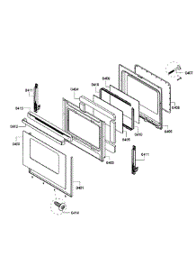 Door Assembly parts for Bosch Range HES3023U/06 from AppliancePartsPros.com