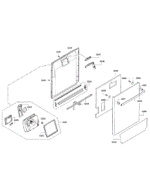 Door Assembly parts for Bosch Dishwasher SHX9PT75UC/82 from AppliancePartsPros.com