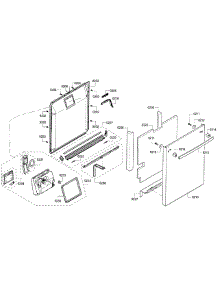 Door Assembly parts for Bosch Dishwasher SHX7PT55UC/02 from AppliancePartsPros.com