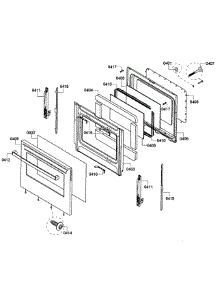 Door Assembly parts for Bosch Range HES3053U/07 from AppliancePartsPros.com