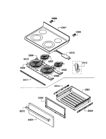 Drawer  /  Top Assembly parts for Bosch Range HES3053U/08 from AppliancePartsPros.com
