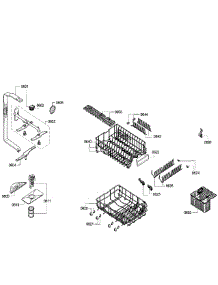 Racks parts for Bosch Dishwasher SPV5ES53UC/14 from AppliancePartsPros.com