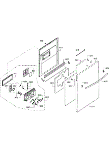 Door parts for Bosch Dishwasher SHX33RF5UC/64 from AppliancePartsPros.com