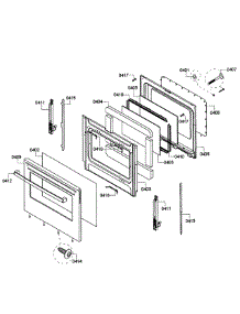 Door Assembly parts for Bosch Range HES3053U/04 from AppliancePartsPros.com