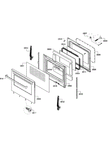 Door Assembly parts for Bosch Range HGS5053UC/09 from AppliancePartsPros.com