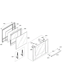 Door Assembly parts for Bosch Wall Oven HBL5650UC/03 from AppliancePartsPros.com
