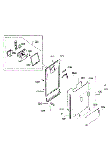 Door parts for Bosch Dishwasher SPV5ES53UC/26 from AppliancePartsPros.com